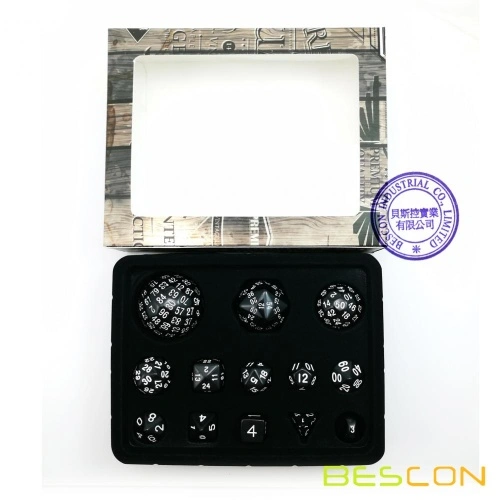 Bescon Complete Polyhedral Dice Set 13pcs D3-D100, 100 Sides